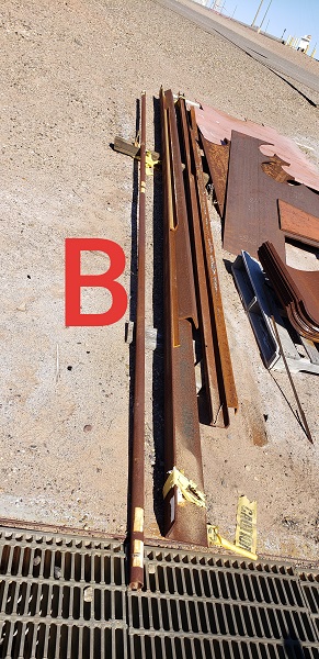 (B) Angle, scrap plate